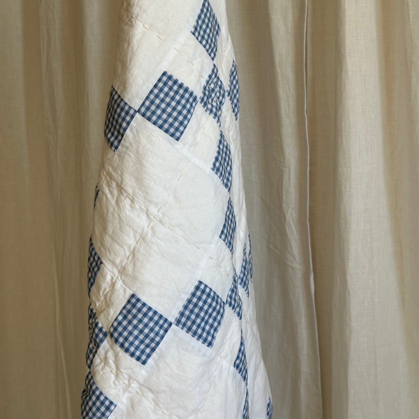 Woven Gingham in Blue and White