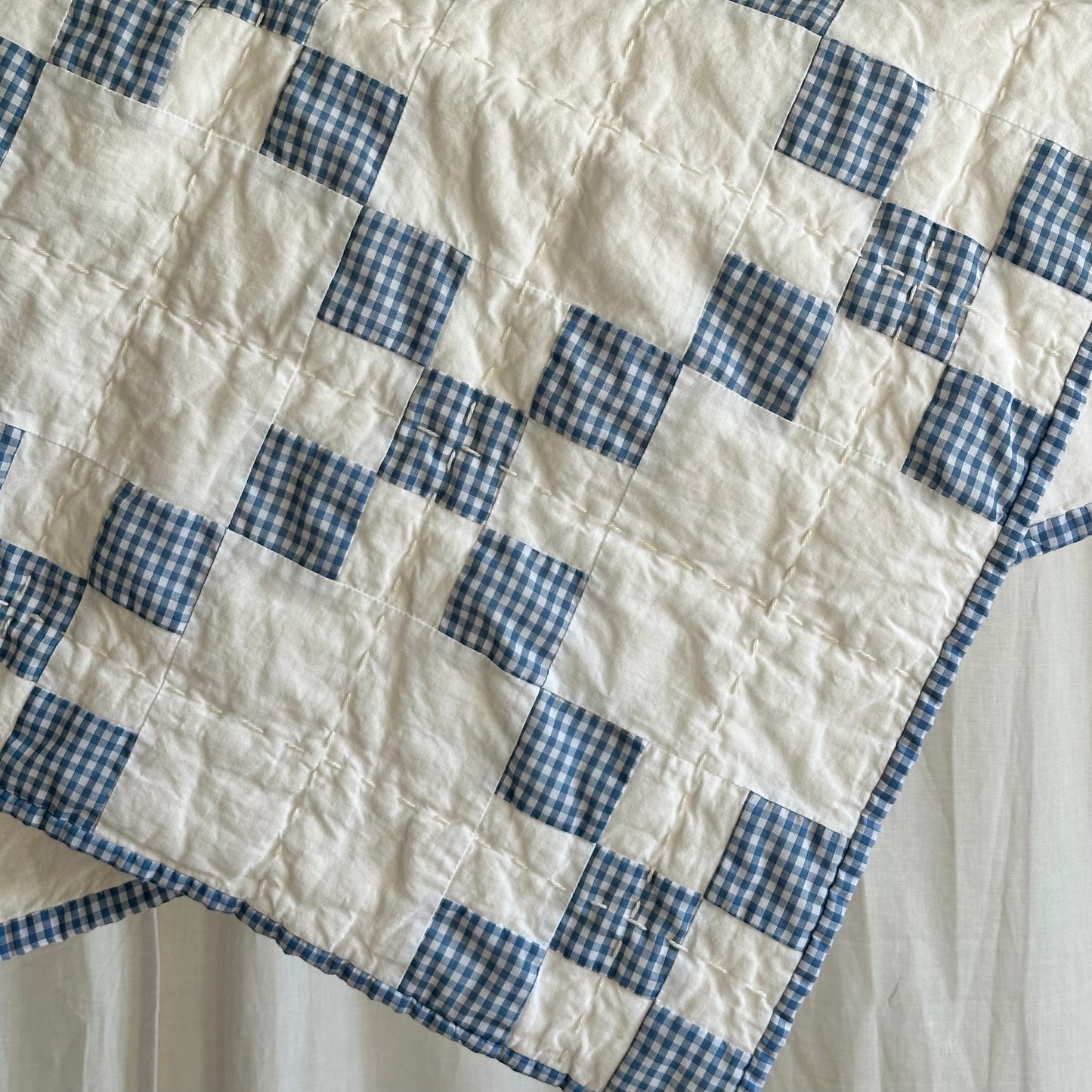 Woven Gingham in Blue and White