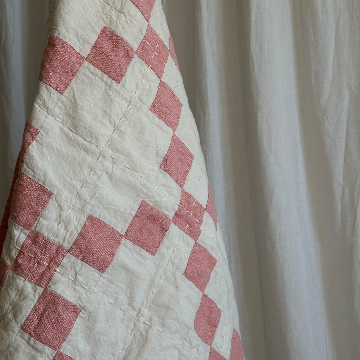 Peach Pink in Linen and Natural
