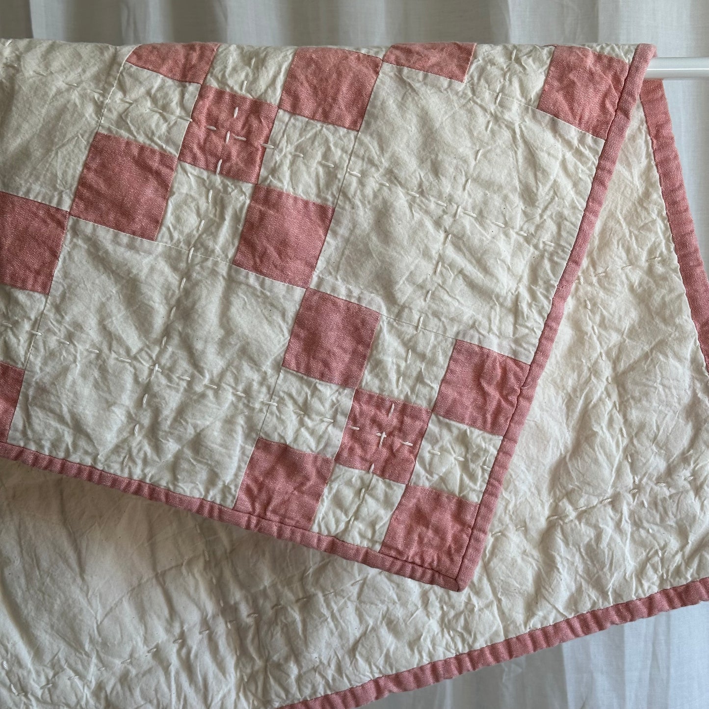 Peach Pink in Linen and Natural
