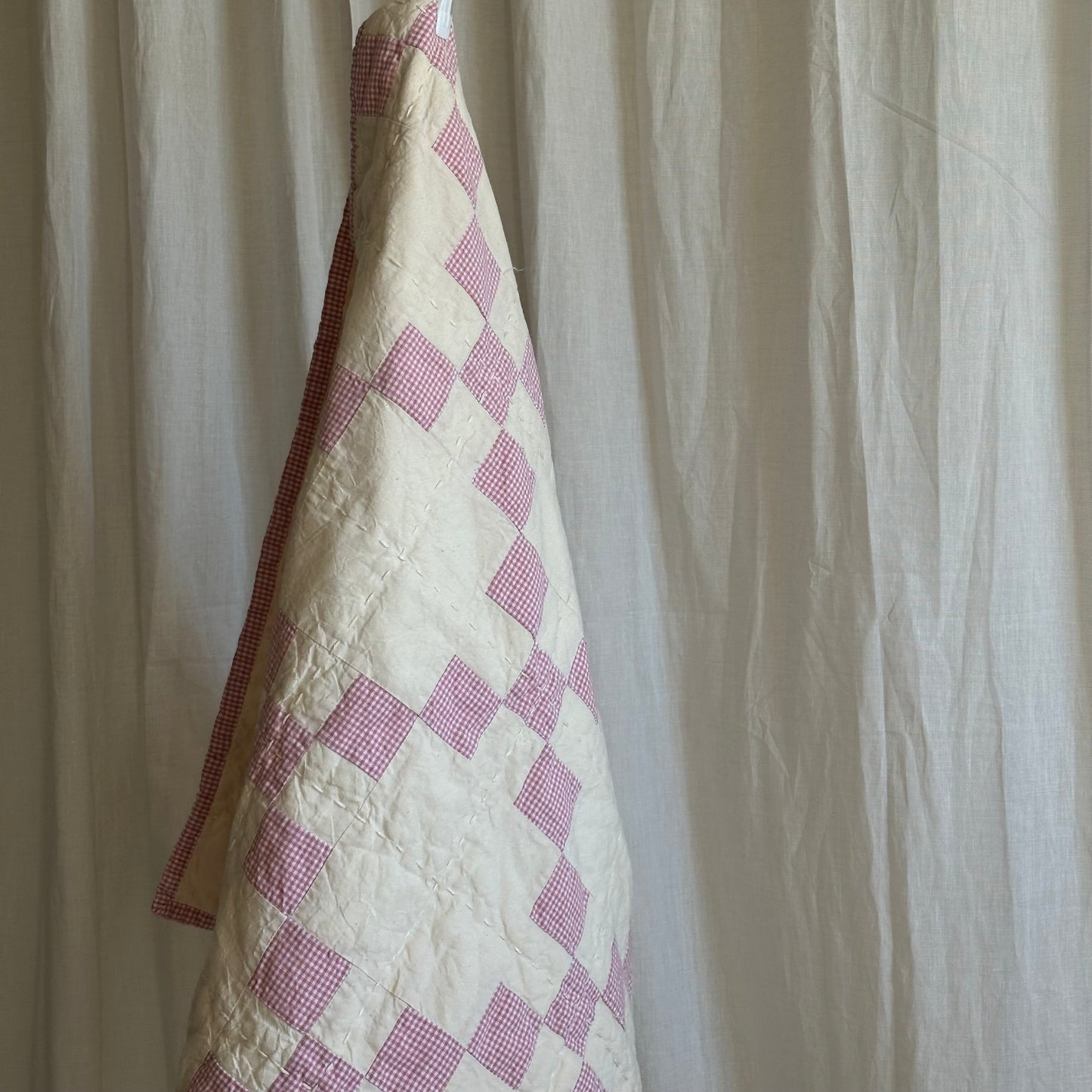 Woven Gingham in Pink and White
