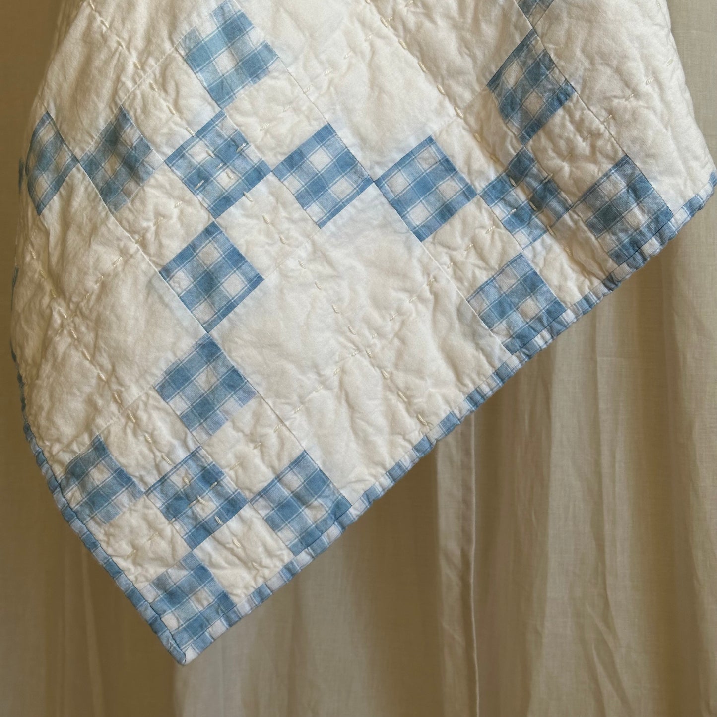 Woven Plaid in Blue and White