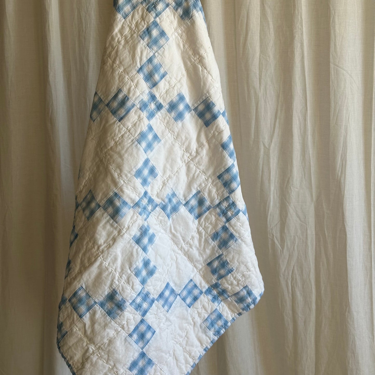 Woven Plaid in Blue and White