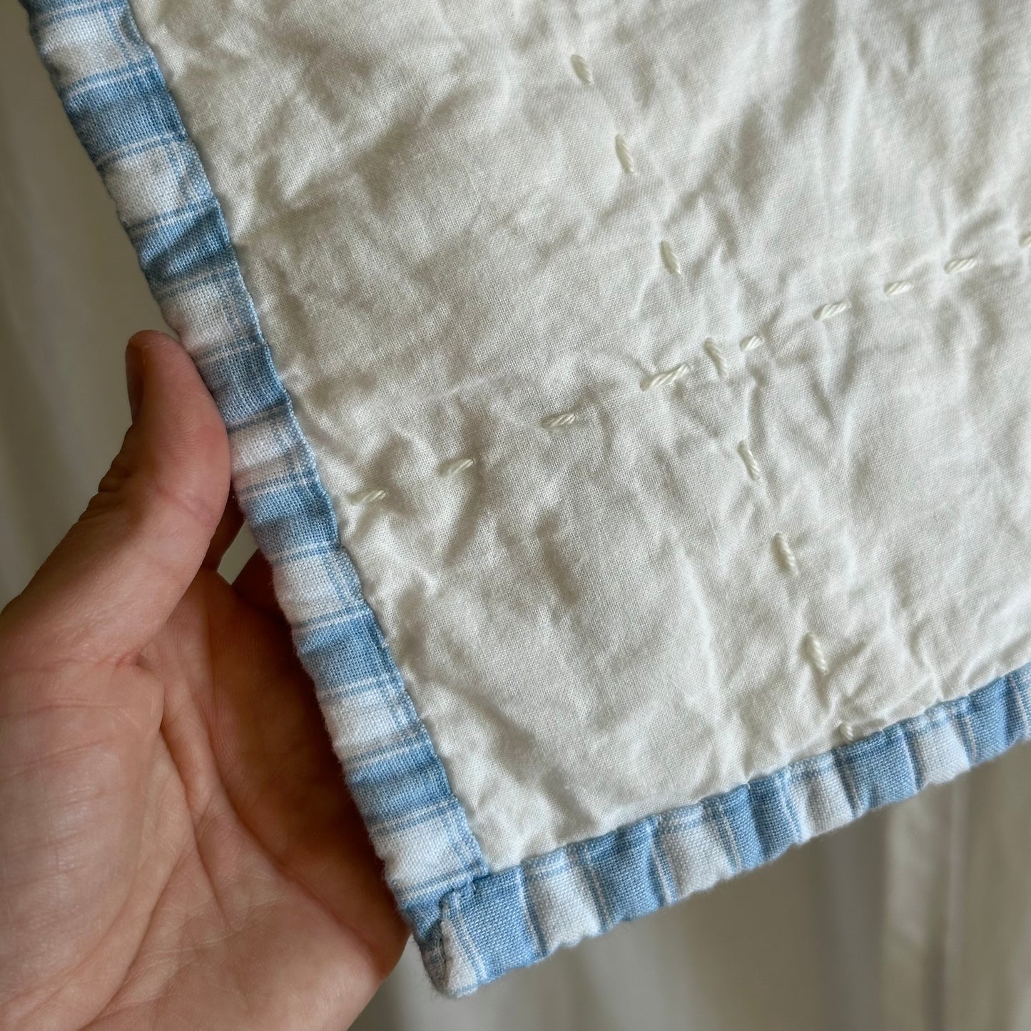 Woven Plaid in Blue and White