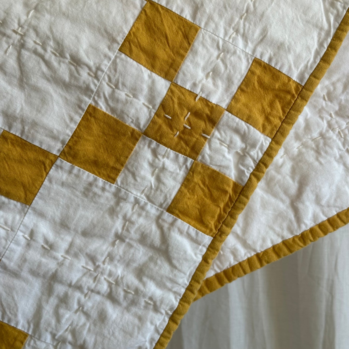 Vintage Yellow and White