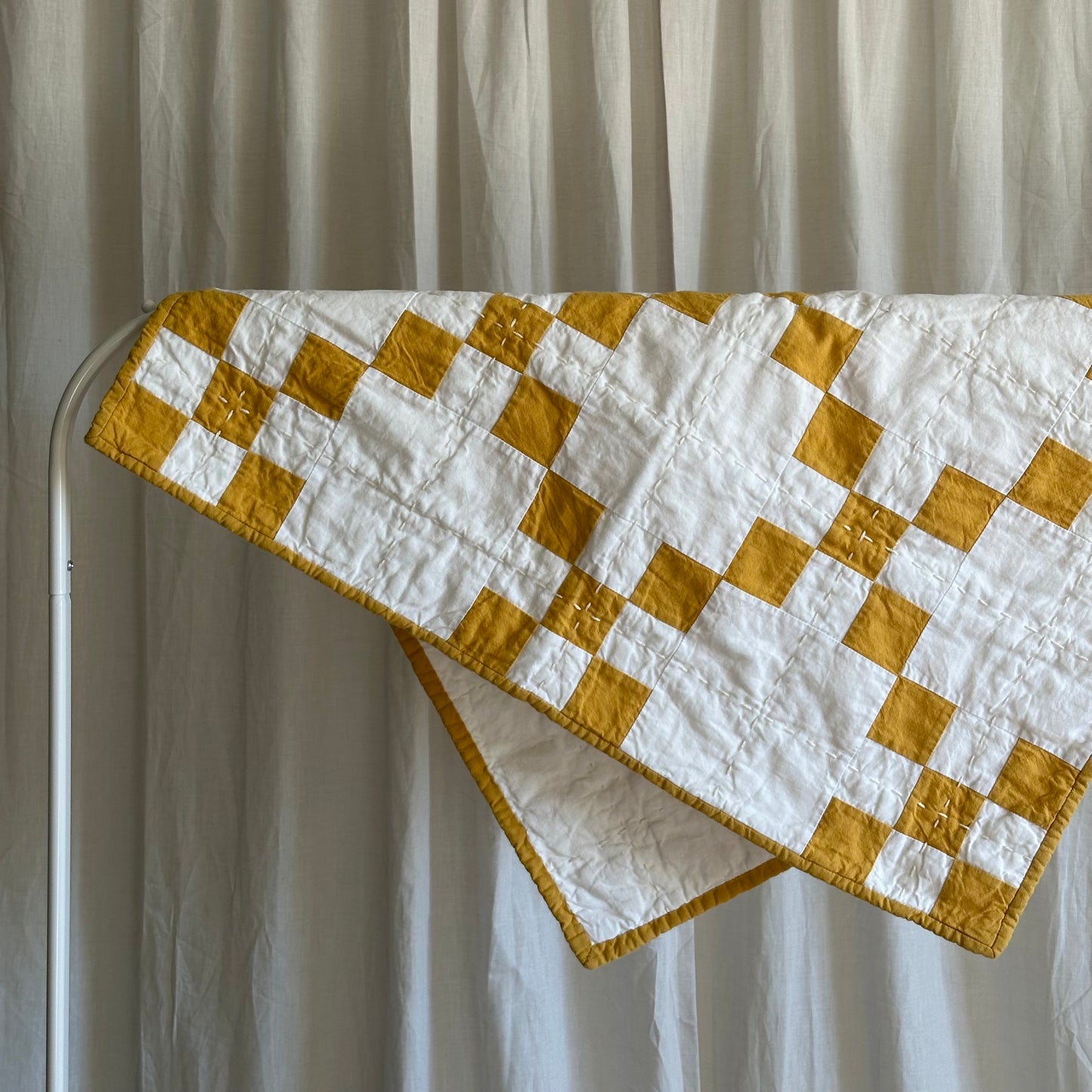 Vintage Yellow and White
