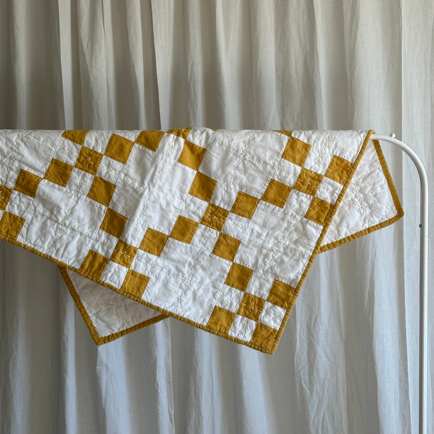 Vintage Yellow and White