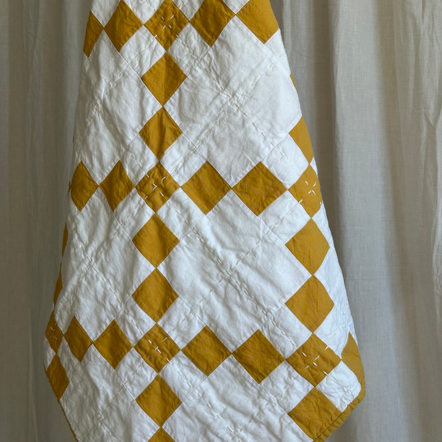 Vintage Yellow and White