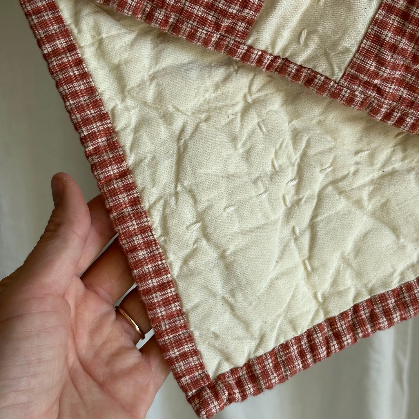 Woven Plaid in Dusty Rose and Natural