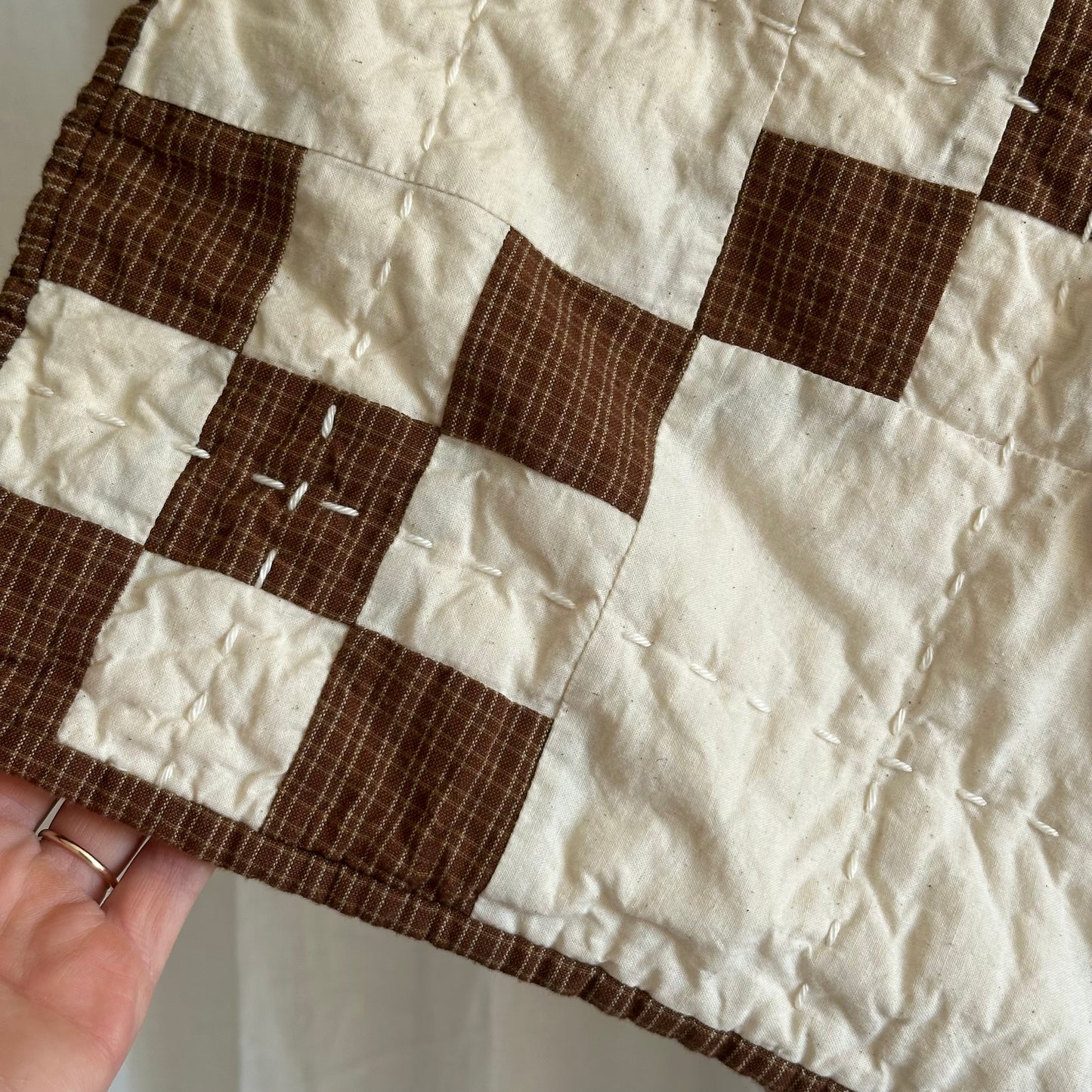 Woven Plaid in Chocolate and Natural