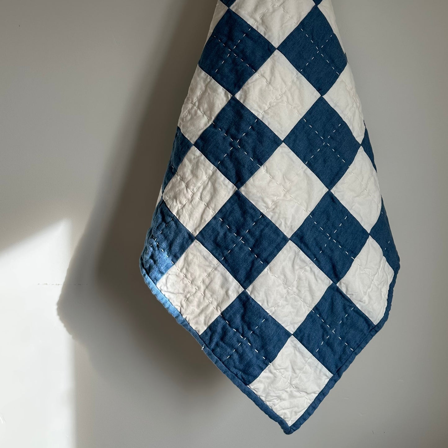 Checkered Block in Indigo