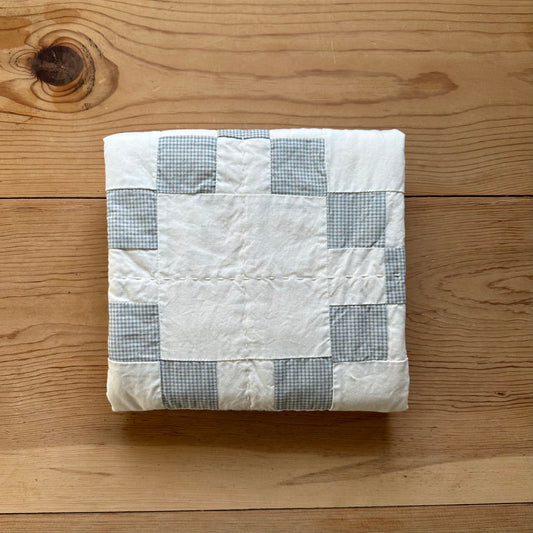 Gingham Nine Patch in Baby Blue