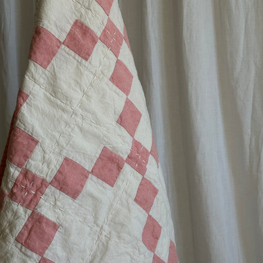 Peach Pink in Linen and Natural