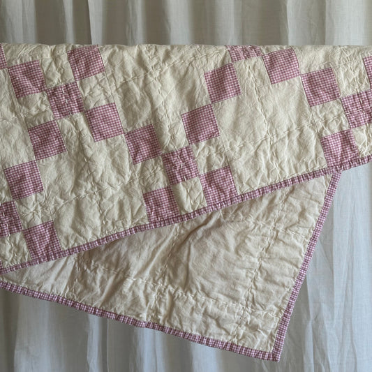 Woven Gingham in Pink and White
