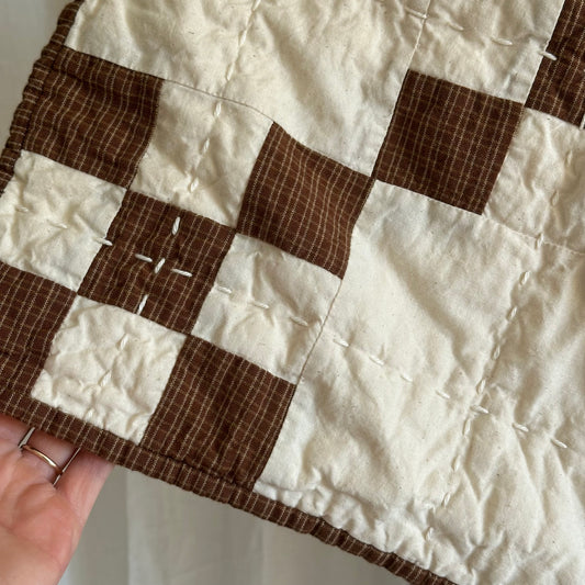 Woven Plaid in Chocolate and Natural